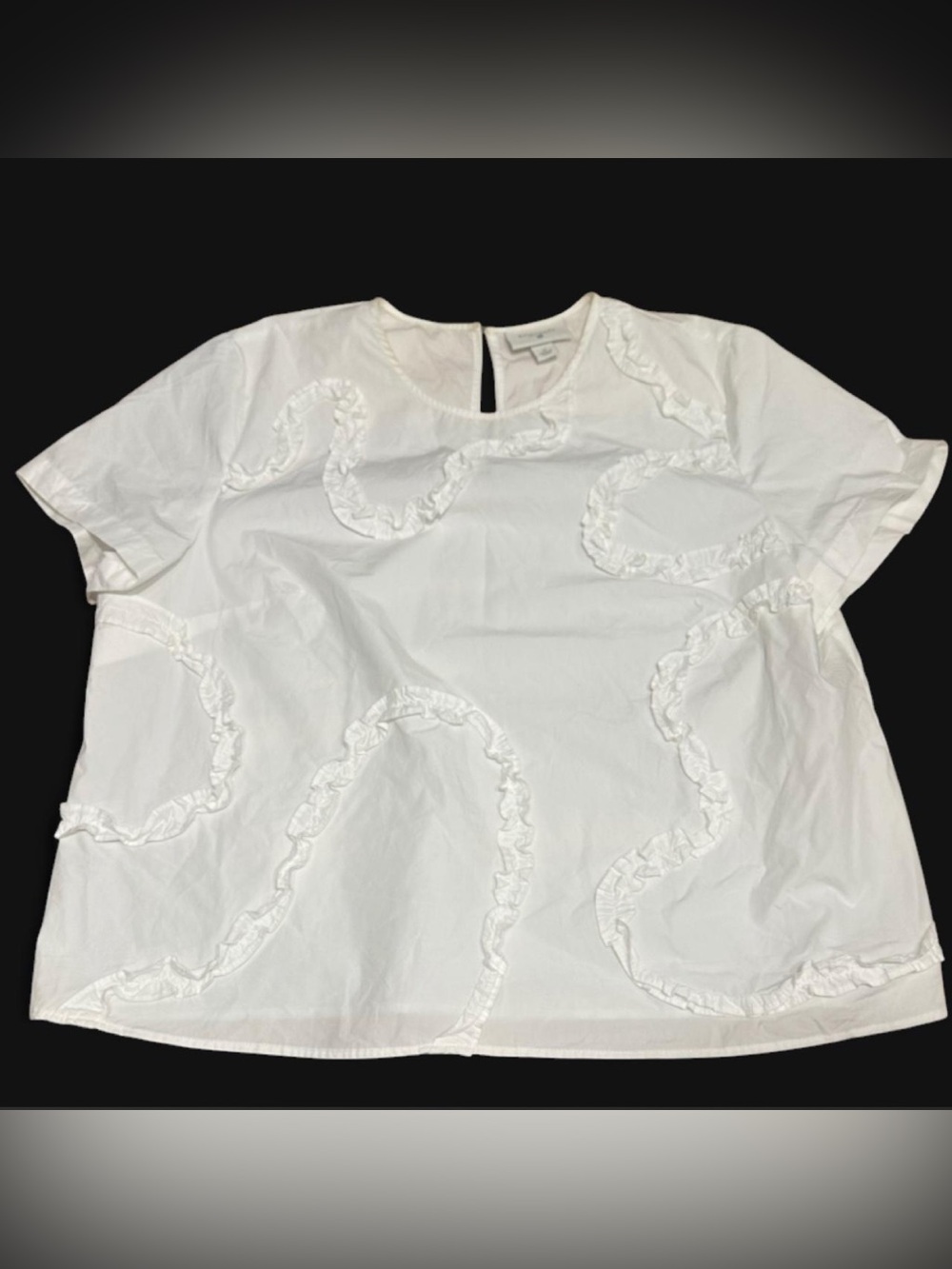 Kate Spade x Target Ribbon Ruffle Short Sleeve Top - Picture 3 of 8